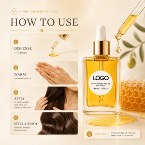 Wholesale Honey Infused Hair Oil Deep Nourishing Treatment for Dry Frizzy Hair Lightweight Non Greasy Hair Care Serum 120ml - Product Image 3
