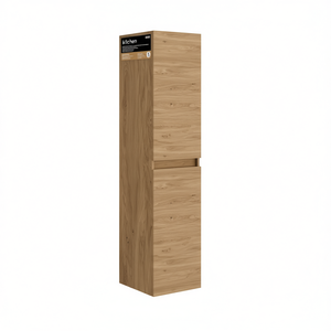 Meuble suspendu Mod Loft H 130 en chêne naturel, largeur 36 cm, rangement de cuisine - Product Image 2