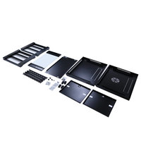 Rack de serveur 16U à montage mural, 19 pouces, en acier SPCC, certifié CE, protection IP20, charge statique de 100 kg, porte en verre trempé, en stock