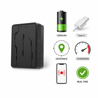 Localizador GPS Inalámbrico Portátil 4G LTE para Vehículos, 1200mAh, Carga Tipo C, Geocerca, Alerta de Exceso de Velocidad y Vibración, en Tiempo Real