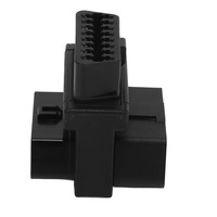 OBDII 16-Pin Type B One-to-Two Extension Cable Plug Adapter for Engine Interface