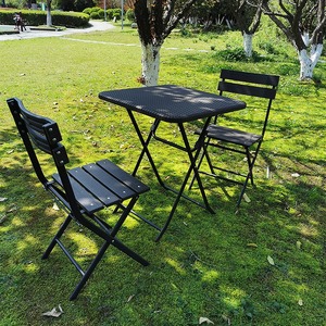 Sang Trọng Ngoài Trời Mây Vườn Ăn Tập Nhỏ <span class=keywords><strong>Cube</strong></span> Bàn Cà Phê Màu Đen Gấp Vuông Bảng - Product Image 6