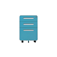 Meuble de bureau moderne pour la maison, la chambre, l'école, l'hôtel : Meuble de rangement mobile en acier à 3 tiroirs verrouillables sous le bureau, pour classement et ingénierie