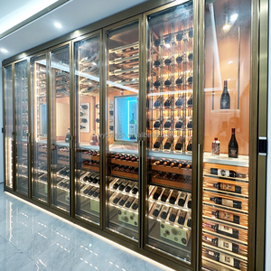 Réfrigérateur à vin de luxe personnalisé, refroidisseur de boissons, acier inoxydable, contrôle électronique de la température, usage commercial et domestique - Product Image 1