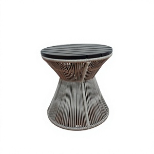 Mesa de Centro de Madera de Teca con Cuerda, Diseño Moderno y Duradero, Fácil de Limpiar, para Uso en Interiores - Product Image 3