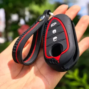 Funda de Silicona para Llaves de Alfa Romeo Giulietta, Myth, Junior, 4C, Romeo Mito, Myth 159, GTO, <span class=keywords><strong>GTA</strong></span>, Accesorios para Auto, Llavero - Product Image 1
