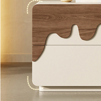 Table de chevet en bois massif la plus vendue, style crème, petite armoire de rangement pour chambre à coucher