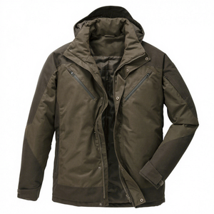 Chaquetas de Caza para Hombre, Personalización OEM, Invierno, Sólidas, Transpirables, 100% Algodón, Chaqueta de Lona - Product Image 1