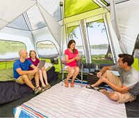 Tente de camping portable manuelle gonflable en tissu Oxford pour 8 à 12 personnes, vente en gros OEM