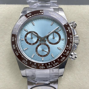 Montre mécanique de plongée de luxe de qualité supérieure, étanche, 40 mm, UFO Factory, acier 904L, mouvement 4131, 126506 Chrono Ice Blue Watch - Product Image 1