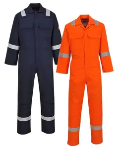 Combinaison uniforme de travail moins cher coton personnalisé FRC combinaison polycoton travail anti entretien électrique combinaison globale