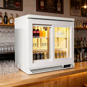 <span class=keywords><strong>Mini</strong></span>-réfrigérateur à température unique avec porte vitrée LED, refroidissement direct, 1 étagère, pour comptoir de bar, vitrine à <span class=keywords><strong>vin</strong></span>, usage en supermarché - Product Image 2