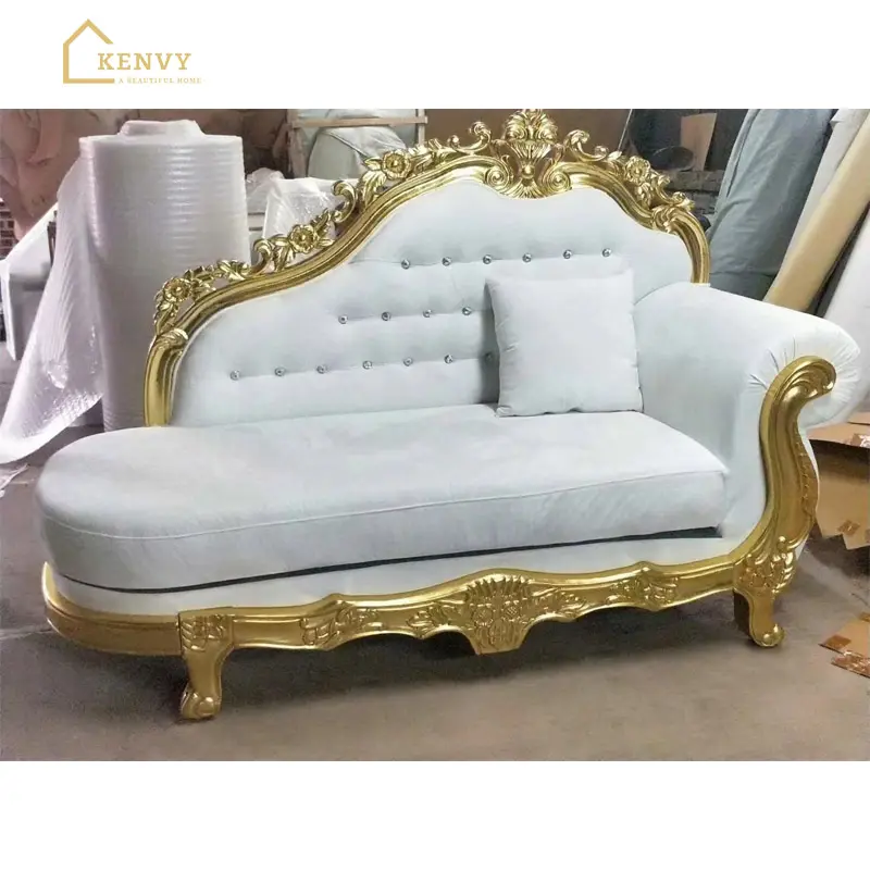 Cadeiras de sala de estar, cadeira clássica francesa para casamento, sala de estar, sofá estofado, chaise longa com novos desenhos