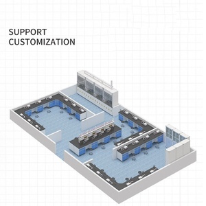 Laborinseltisch aus Stahl mit Spülbecken und Schrank, Säurebeständige Epoxidharz-Arbeitsplatte für Chemielabore - Product Image 6