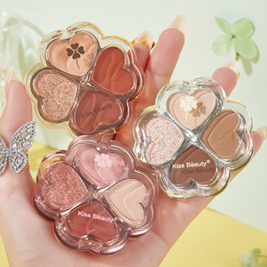 Baiser Beauté 4 Couleurs Nude Palette De Fard À Paupières Mat Shimmer Brillant Beauté Des Yeux Maquillage Étanche Longue Durée Palette De Fard À Paupières