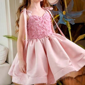 <span class=keywords><strong>Robe</strong></span> de fête moelleuse à bretelles spaghetti ornée de fleurs 3D <span class=keywords><strong>pour</strong></span> filles, idéale <span class=keywords><strong>pour</strong></span> les anniversaires, les mariages et les événements festifs - Product Image 4