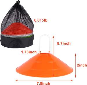 Cône de disque d'entraînement de football grand caoutchouc plat coloré adapté à tous les âges <span class=keywords><strong>Berserk</strong></span> de haute qualité - Product Image 2