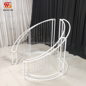 LEDA Indoor Outdoor Party Event White Metal Backdrop Detachable Flower <b>Balloon</b> Backdrop for Wedding - Product Image 2