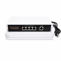 Commutateur PoE Gigabit étanche à 4 ports avec 1 port Uplink 75W pour caméra IP extérieure, garantie 3 ans