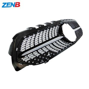 Convient pour Mercedes-Benz <span class=keywords><strong>Classe</strong></span> <span class=keywords><strong>A</strong></span> <span class=keywords><strong>W177</strong></span> A160 A180 <span class=keywords><strong>AMG</strong></span> A35 <span class=keywords><strong>calandre</strong></span> avant, style ciel étoilé, noir météore, matériau ABS neuf - Product Image 5