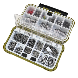 Набор рыболовных принадлежностей из 329/537 предметов: высококачественные водонепроницаемые вертлюги, крючки, бусины, грузила, коробка для снастей. Для ловли снепперов и сомов. - Product Image 6