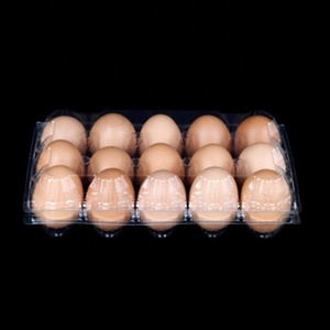 15/24/30 Holes PVC PET Transparent Rectangular Plastic Blister Egg Tray Plastic Egg Tray