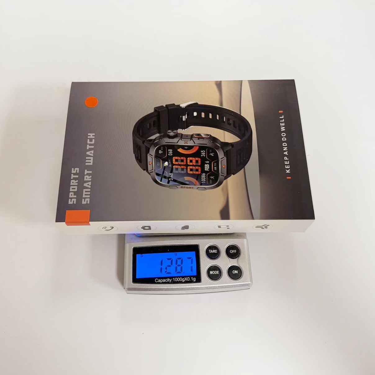 ベストセラーQX12スマートウォッチ1.96インチLED懐中電灯SOSBT