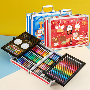 145pieces Art <strong>Drawing</strong> Set Aluminum Art Set for Girls and Boys Color Paint <strong>Drawing</strong> Box Kits for Kids Promotional Art Set Gift - Product Image 3
