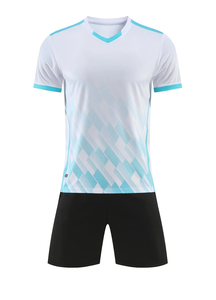 Conjunto de Uniforme de Fútbol Personalizado, 100% Poliéster, Transpirable, de Secado Rápido, Unisex, Cuello Redondo, Manga Corta, para Deportes - Product Image 2