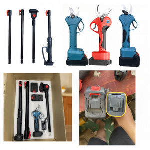 Ensemble de taille-haies électrique sans fil à batterie lithium, cisaille télescopique portative pour branches d'arbres, tronçonneuse, étui rigide - Product Image 3