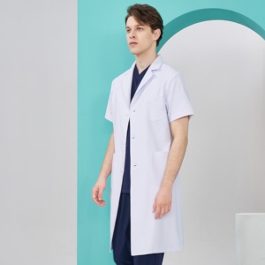<span class=keywords><strong>เสื้อ</strong></span>กาวน์แพทย์ชายแบบปรับได้ สีขาว สำหรับช่างชีววิทยา ผ้าทอ - Product Image 5
