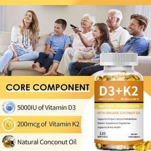 OEM Custom Vitamin D3 k2 Kapsel aus Kokosöl pillen Immun unterstützung Weiche Kapseln - Product Image 4