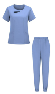 Uniformes de gommage col en V 1 poche avant confort extensible pour les infirmières dans les hôpitaux, les cliniques et les établissements médicaux - Product Image 2