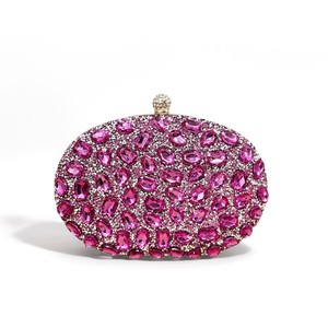 Bolso de Mano Ovalado con Diamantes Grandes para Mujer, Bolso de Fiesta, Bolso de Noche con Pedrería - Product Image 2