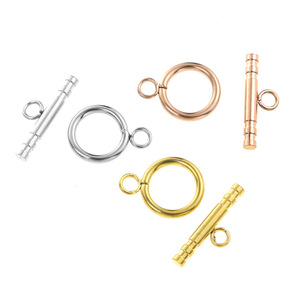 Aceworks Stainless Steel OT Clasp Connector <b>Toggle</b> Clasp for Jewelry Making <b>Necklace</b> Bracelet Accessories 18K Gold Plated - Product Image 1