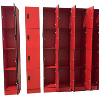 Casier de vestiaire HPL à 2 compartiments, en phénolique compact, assemblé, étanche et ignifuge