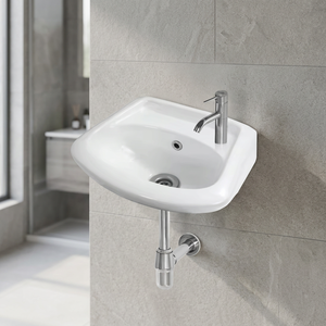 Designer White Oval Ceramic Wall Hung Wash Basin Bathroom Hand Wash Sink for Hotel Commercial Project Wholesale - Product Image 4