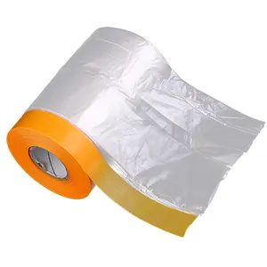 Pre Taped Masking Film Auto Painting For Automotive/House Spray Applications Industrial Tape Masking Tape For Painting