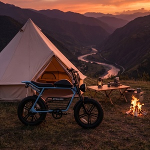 Vélo électrique tout-terrain à pneus larges avec pneus amortisseurs, vélo électrique polyvalent pour les chemins en terre et en asphalte - Product Image 4