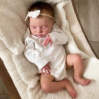 Muñeca Reborn de Vinilo de Estilo Nuevo, Simulación Realista, Juguete de Regalo, Ayuda para Caminar de Bebé Recién Nacido Hecha a Mano, Regalo de Cumpleaños para Niños