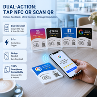 Carte NFC Google pour avis TikTok et Instagram, plaque d'avis Google NFC, étiquettes en acrylique, autocollant de carte Google avec NFC Ntag213 pour avis Google