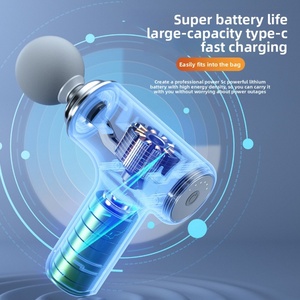 Pistolet de massage électrique rechargeable pour femmes, usage sportif et domestique, relaxation des muscles de la colonne cervicale, batterie 1200 mAh, fonction musicale - Product Image 2