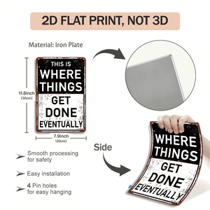 Décor mural en tôle métallique à thème outils pour la réparation de tôles, pour la grotte des hommes - Product Image 5