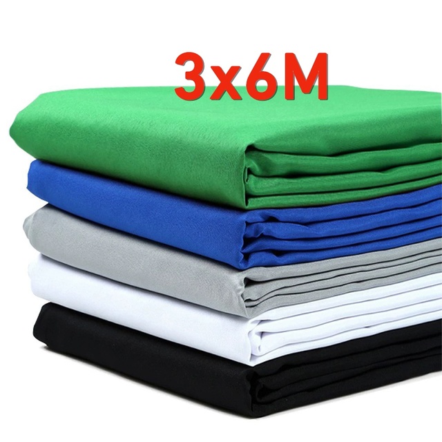 3*6M Photo Wedding Background Green Screen Photography Backdrop for Studio and Live Camera Lighting Made of Muslin