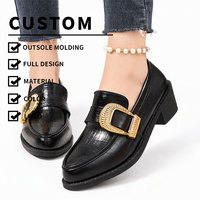 QBHui818 Nouvelles Chaussures Femme Sexy à Talons Hauts, Chaussures pour Dames 4,5 cm, Motif Irrégulier, Grande Boucle Verticale en D, Décoration