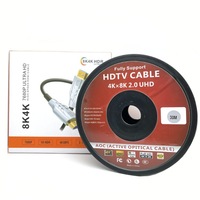 Câble HDMI en fibre optique pour PS5 Xbox 8K 48 Gbps HDMI 2.1 10 mètres plaqué or 10M 15M 20M 30M 50M 100M
