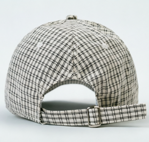 Gorra de Béisbol a Cuadros con Bordado Personalizado, Ala Ancha, Tela Suave, Hebilla Metálica Ajustable, Unisex, Casual y Versátil - Product Image 6