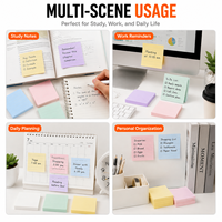 Blocs-notes autocollants transparents multicolores lignés, repositionnables, pour une écriture claire, pour la prise de notes, l'usage au bureau et à l'école