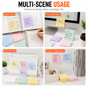 Blocs-notes autocollants transparents multicolores lignés, repositionnables, pour une écriture claire, pour la prise de notes, l'usage au bureau et à l'école - Product Image 3