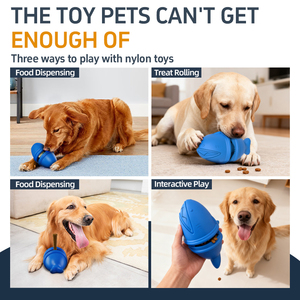 KINYU Neue umwelt freundliche Gummi zahn reinigung Interaktive Tiernahrung <span class=keywords><strong>Dog</strong></span> Toy Shark Style Chew Stick Holder Anti-Choke - Product Image 4